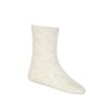 Wear Jamie Kay | Jamie Kay Scallop Weave Knee High Frill Sock - Light Oatmeal Marle | Mellow