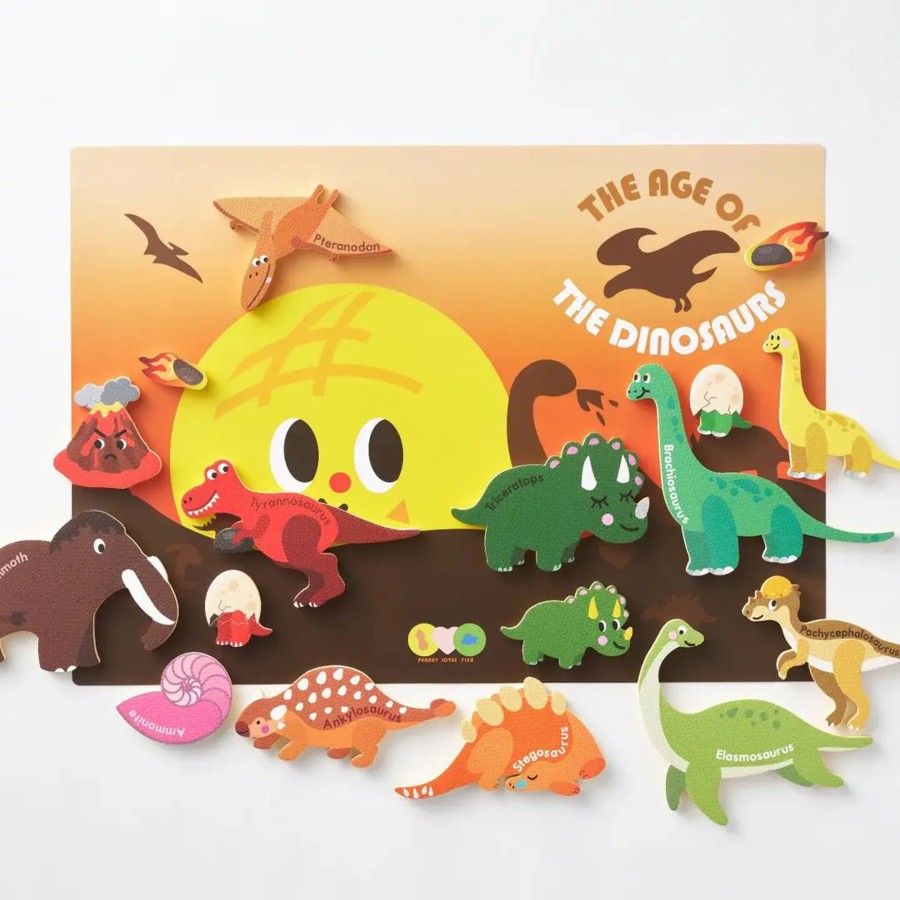 Play Nahthing | Nahthing Project Creative Play Bath Stickers & Poster Set - Dinosaurs | Mellow