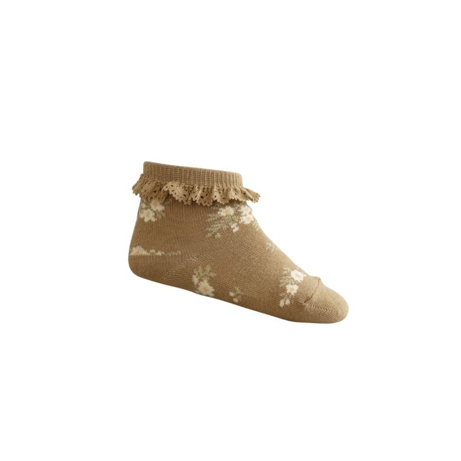 Wear Jamie Kay | Jamie Kay Frill Ankle Socks - Daisy Garden Caramel | Mellow