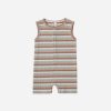 Wear Quincy Mae | Quincy Mae Ribbed Henley Romper, Summer Stripe | Mellow