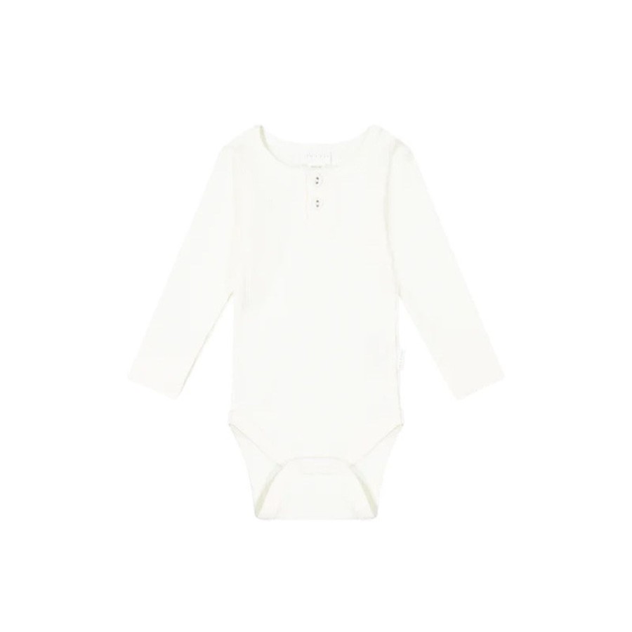 Wear Jamie Kay | Jamie Kay Organic Cotton Fine Rib Bodysuit - Milk | Mellow