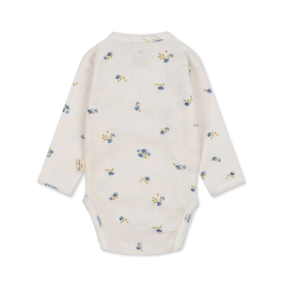 Wear Konges Slojd | Konges Slojd Long Sleeve Bodysuit - Bonderose Blue | Mellow