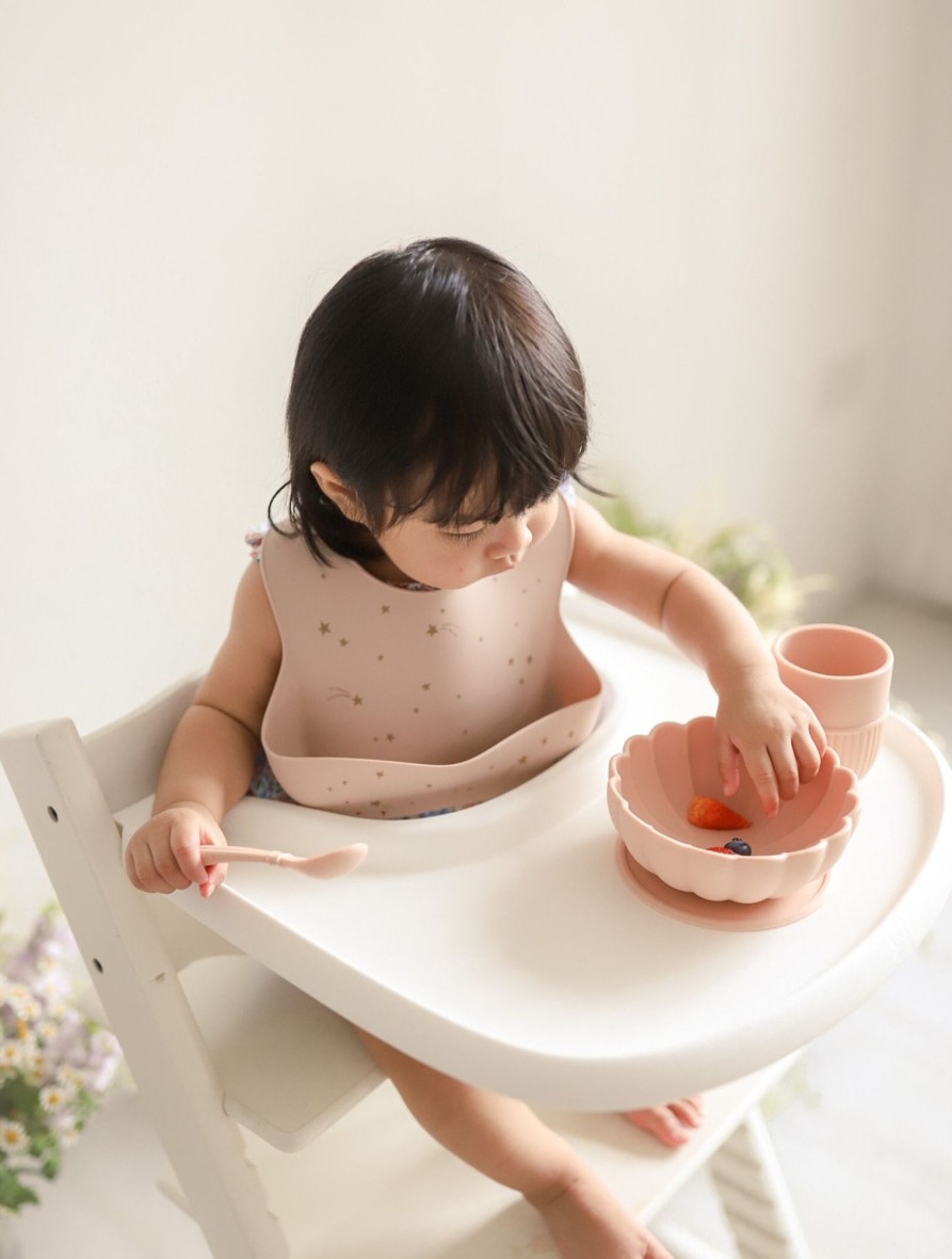 Feed Mellow | Mellow Kiku Silicone Dinnerware Set - Petal Pink | Mellow