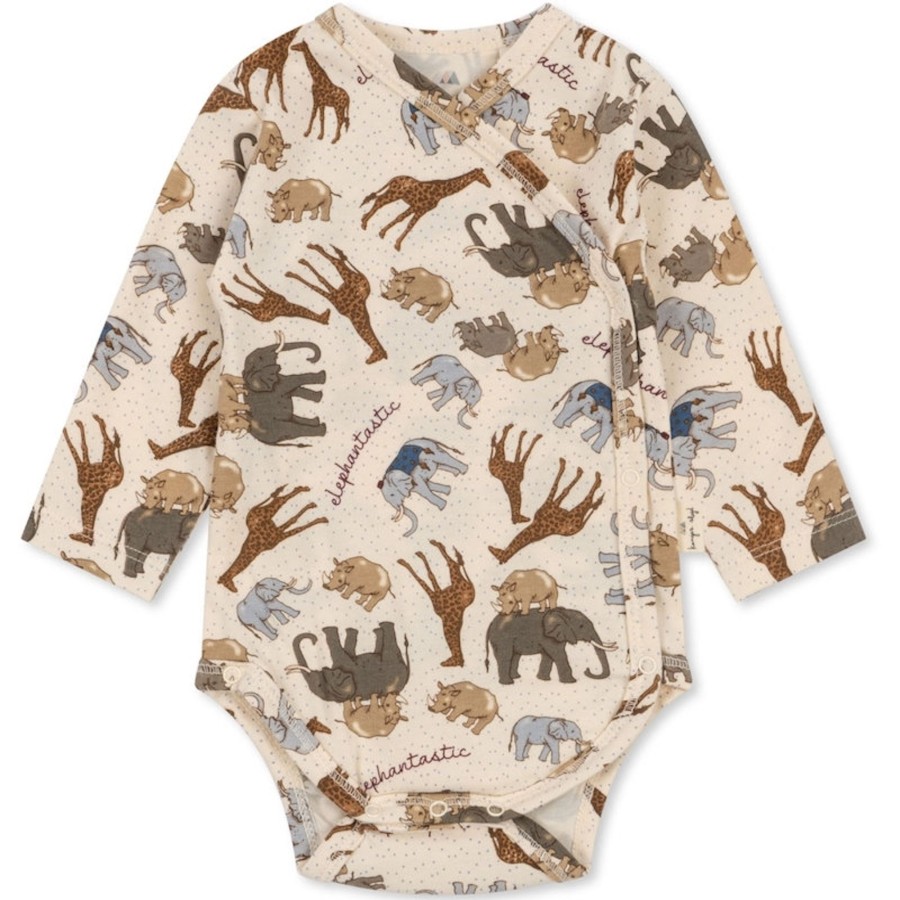 Wear Konges Slojd | Konges Slojd Long Sleeve Bodysuit - Elephantastic | Mellow