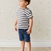 Wear Jamie Kay | Jamie Kay Pima Cotton Hunter Tee - Lava/Tofu Stripe | Mellow