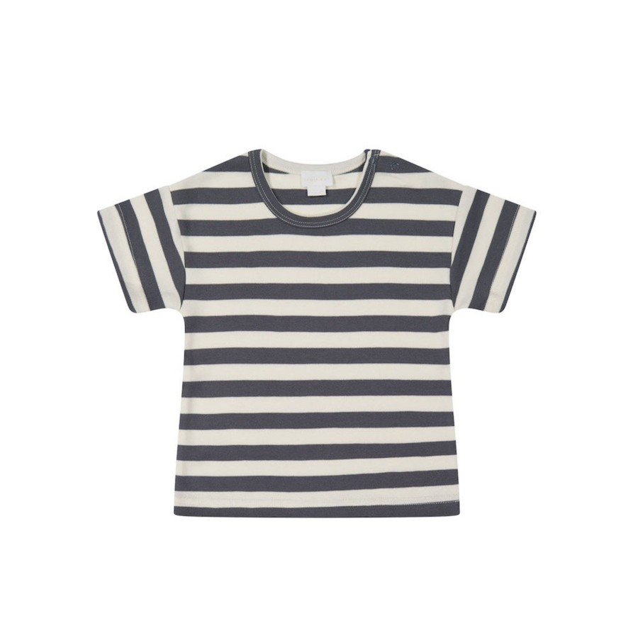 Wear Jamie Kay | Jamie Kay Pima Cotton Hunter Tee - Lava/Tofu Stripe | Mellow