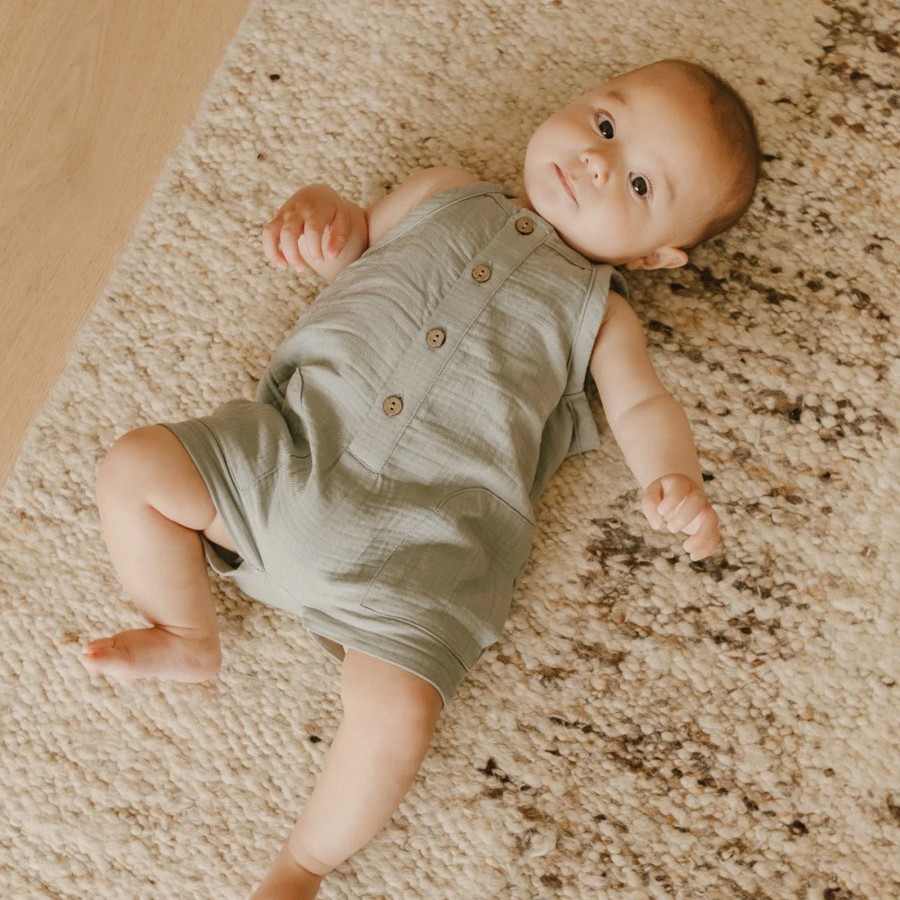 Wear Quincy Mae | Quincy Mae Finn Romper, Sky | Mellow