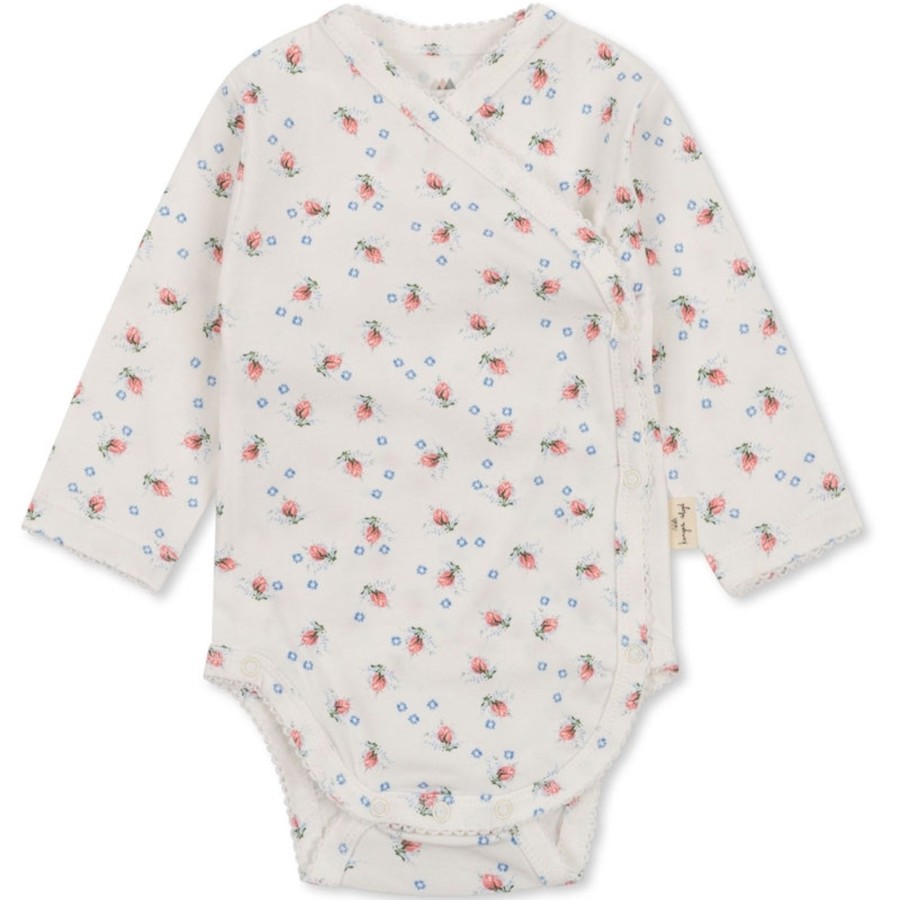 Wear Konges Slojd | Konges Slojd Long Sleeve Bodysuit - Brise De Ete White | Mellow