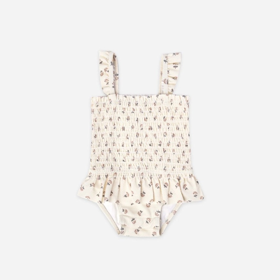 Wear Quincy Mae | Quincy Mae Smocked One Piece Swimsuit, Daisy | Mellow