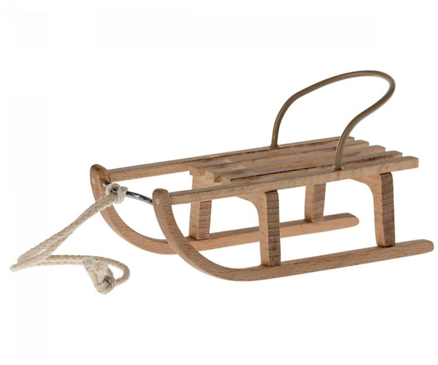 Play Maileg | Maileg Wooden Sled | Mellow