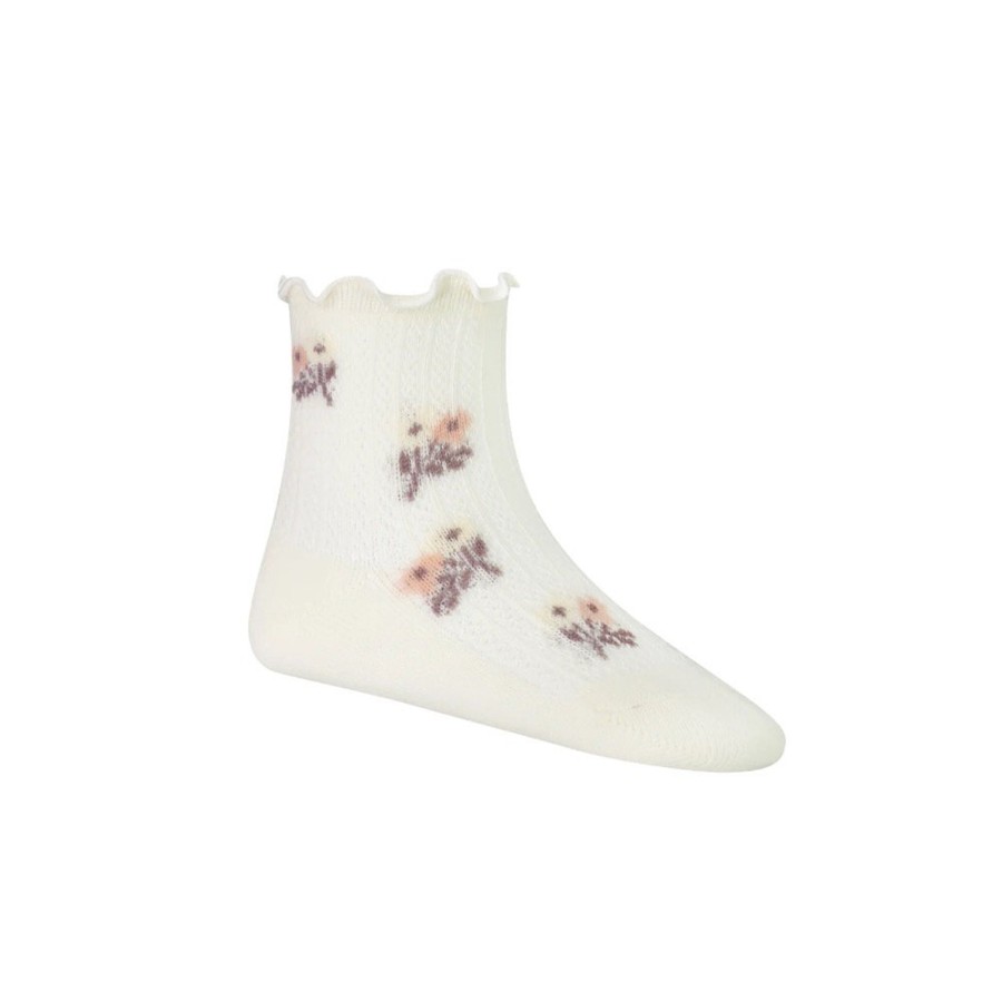 Wear Jamie Kay | Jamie Kay Alison Frill Ankle Socks - Egret | Mellow