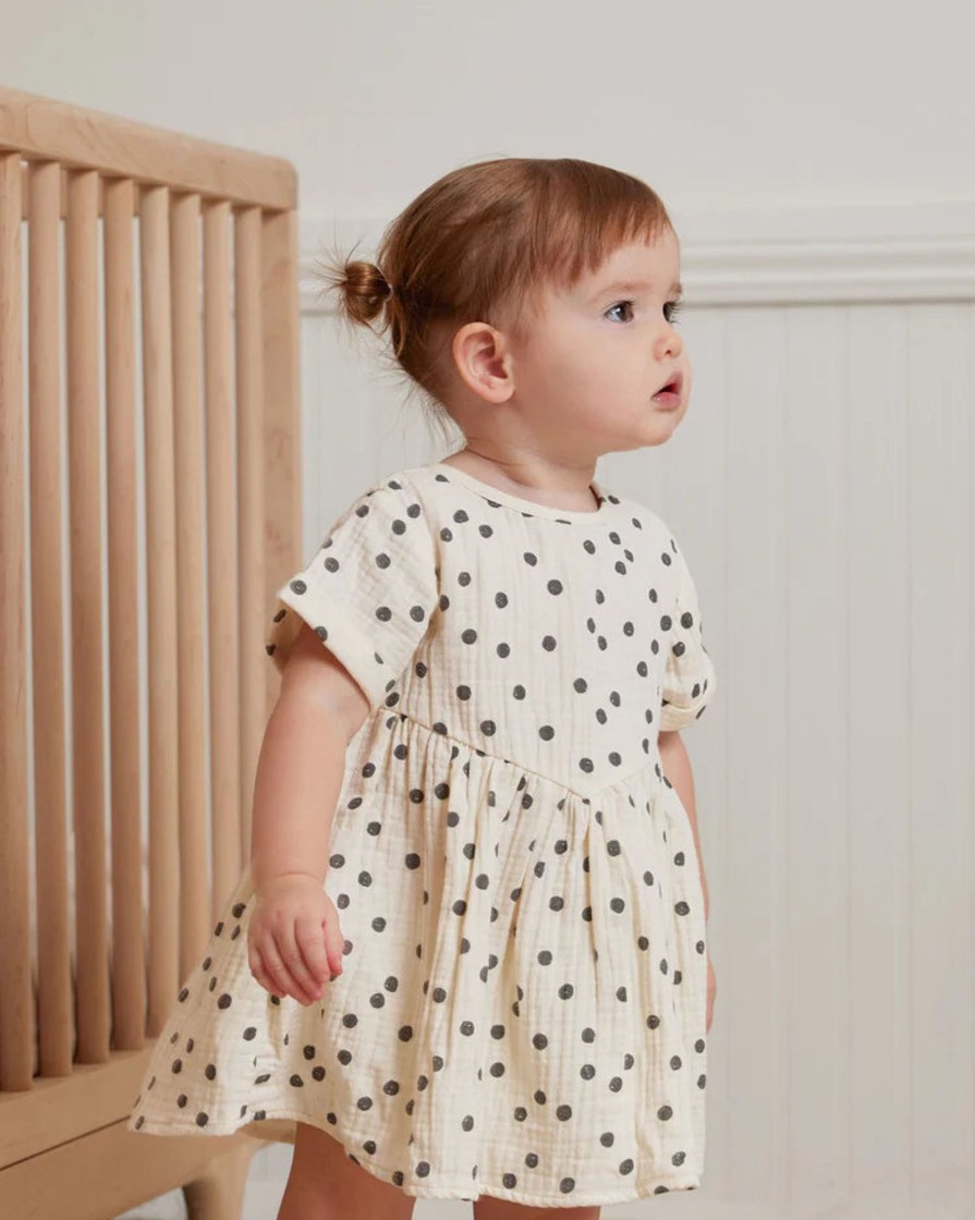 Wear Quincy Mae | Quincy Mae Brielle Dress + Bloomer Set - Navy Dot | Mellow