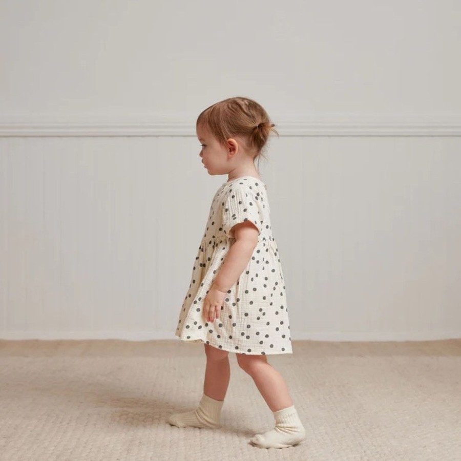 Wear Quincy Mae | Quincy Mae Brielle Dress + Bloomer Set - Navy Dot | Mellow