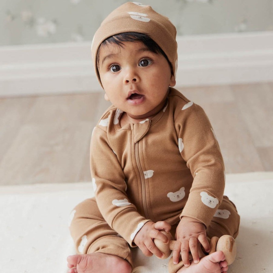 Wear Jamie Kay | Jamie Kay Reese Zip Onepiece - Bears Caramel Cream | Mellow