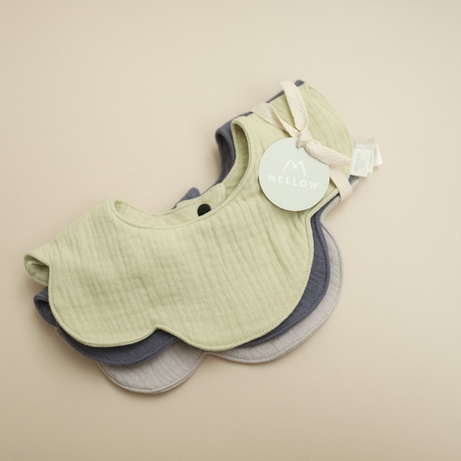 Feed Mellow | Mellow Cloud Dribble Bib Set - Fresh Denim | Mellow