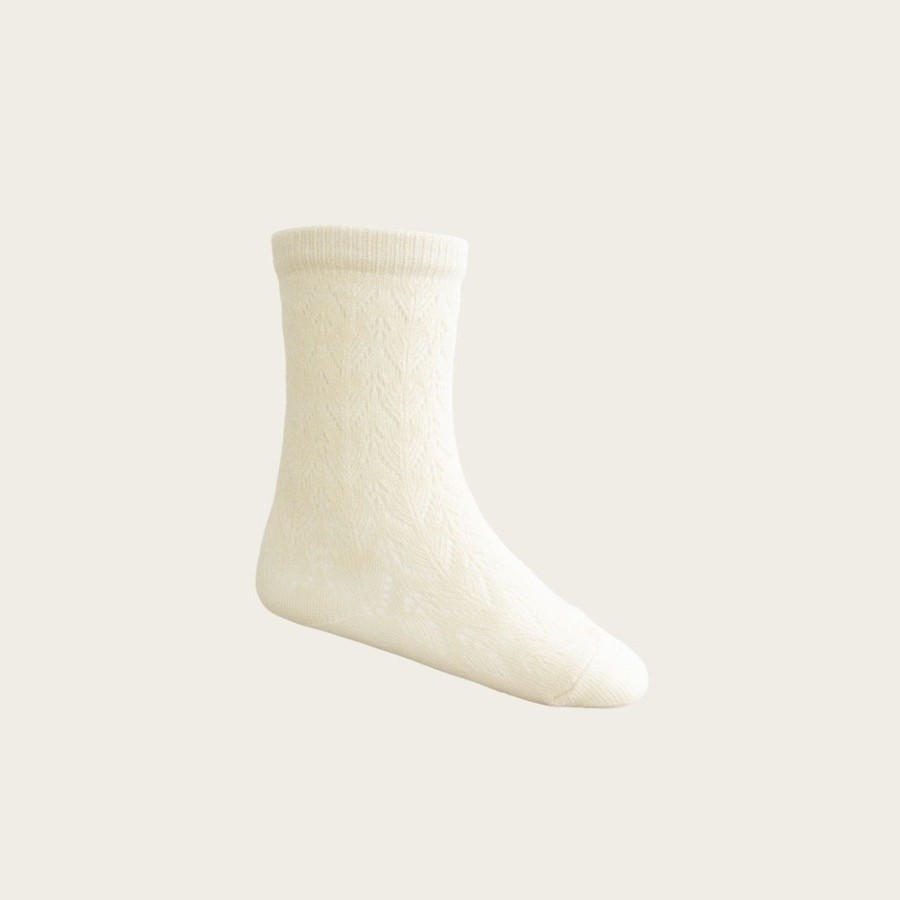 Wear Jamie Kay | Jamie Kay Scallop Weave Knee High Socks - Milk | Mellow