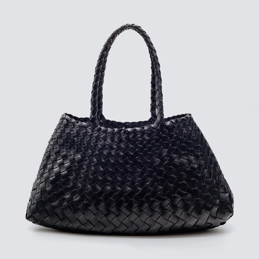 Wear Dragon Diffusion | Dragon Diffusion Croce Woven Leather Basket Bag, Large/Black | Mellow