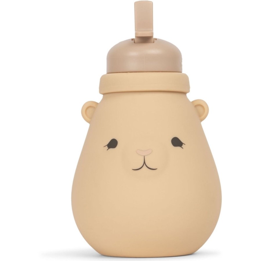 Care Konges Slojd | Konges Slojd Silicone Drinking Bottle Teddy - Shell | Mellow