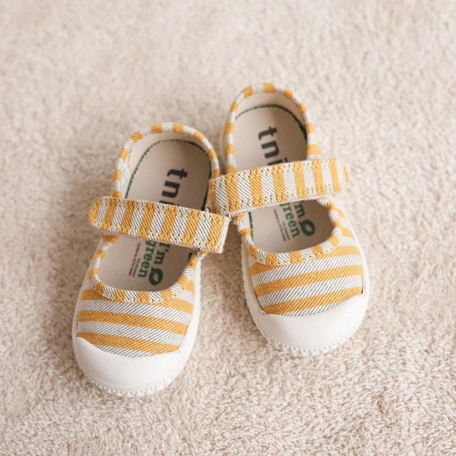 Wear Tnin Shoes | Tnin Golden Lane Mary Jane - Mustard Stripe | Mellow