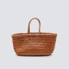 Wear Dragon Diffusion | Dragon Diffusion Triple Jump Woven Leather Basket Bag, Small/Tan | Mellow