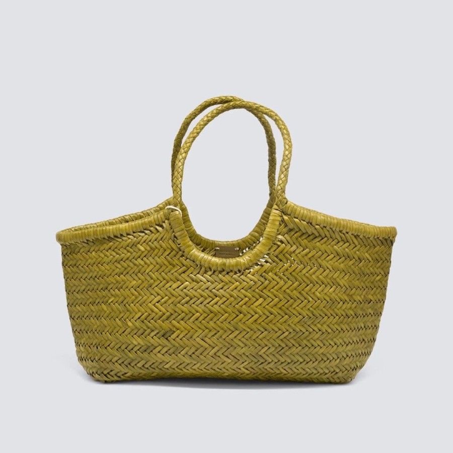 Wear Dragon Diffusion | Dragon Diffusion Nantucket Woven Leather Basket Bag, Large/Green | Mellow