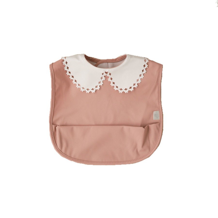 Feed Mellow | Mellow Papillon Baby Bib - Gracious Rose / Snow | Mellow