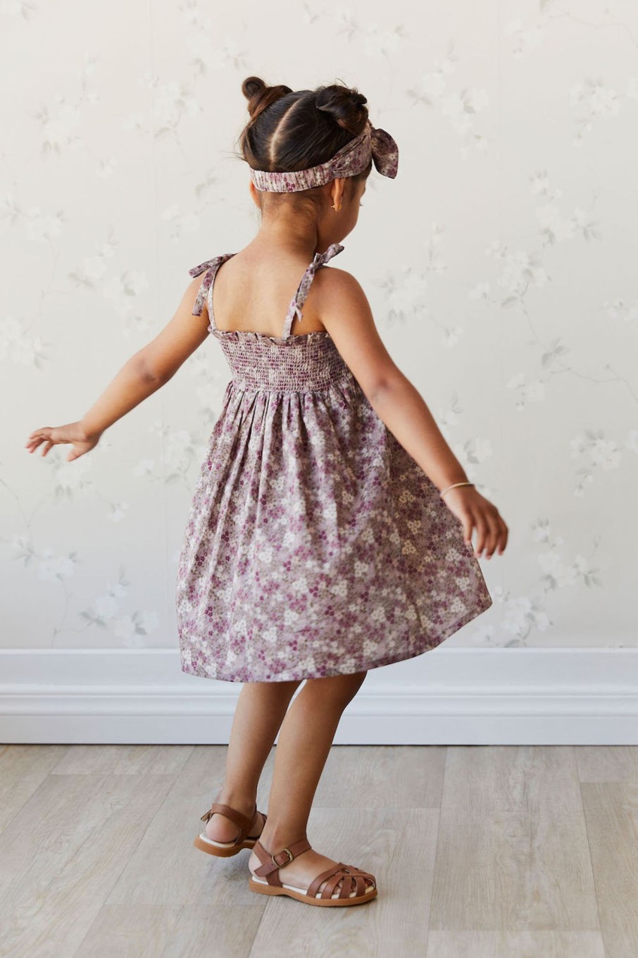 Wear Jamie Kay | Jamie Kay Eveleigh Dress - Pansy Floral Fawn | Mellow