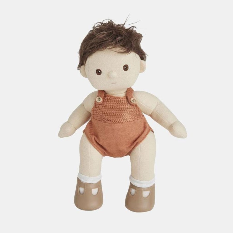 Play Olli Ella | Olli Ella Dinkum Doll Romper, Rust | Mellow