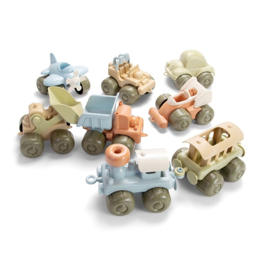 Play Dantoy | Dantoy Bioplastic Vehicles And Plane - Set Of 8 | Mellow