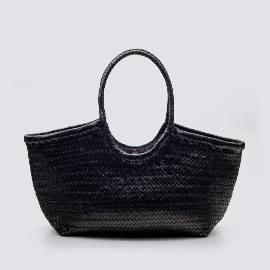 Wear Dragon Diffusion | Dragon Diffusion Nantucket Woven Leather Basket Bag, Large/Black | Mellow