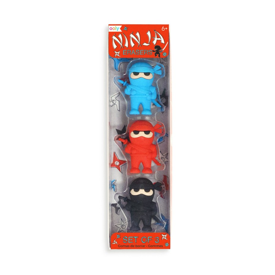 Play Ooly | Ooly Ninja Erasers - Set Of 3 | Mellow