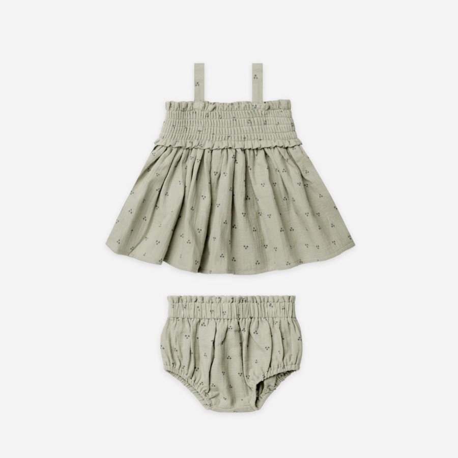 Wear Quincy Mae | Quincy Mae Smocked Top + Bloomer Set, Dotty | Mellow