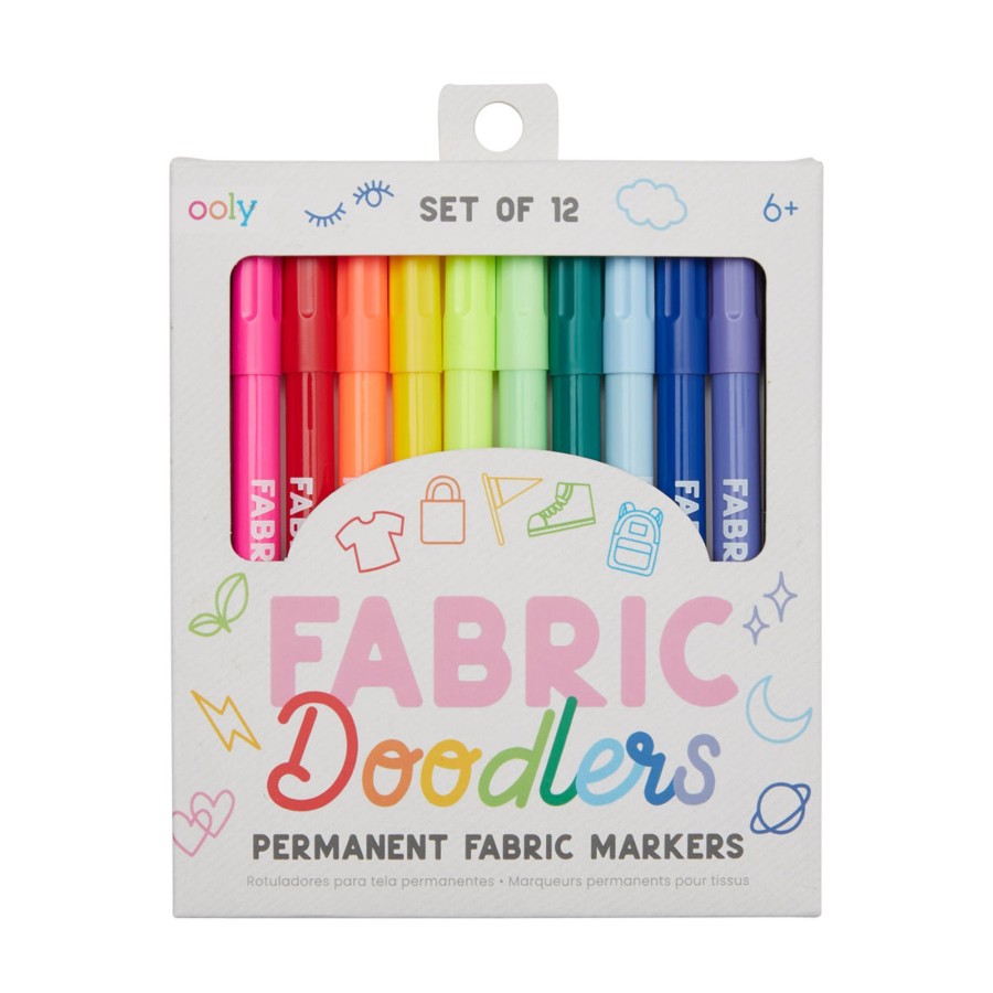 Play Ooly | Ooly Fabric Doodlers Markers - Set Of 12 | Mellow