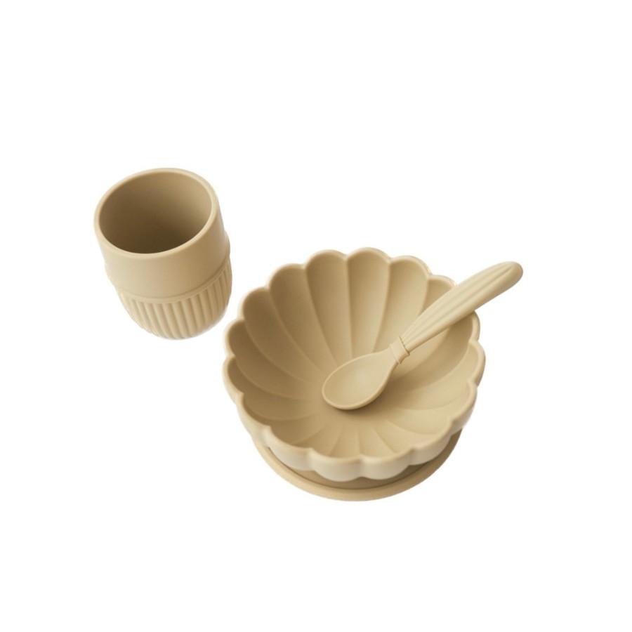 Feed Mellow | Mellow Kiku Silicone Dinnerware Set - Golden Hour | Mellow