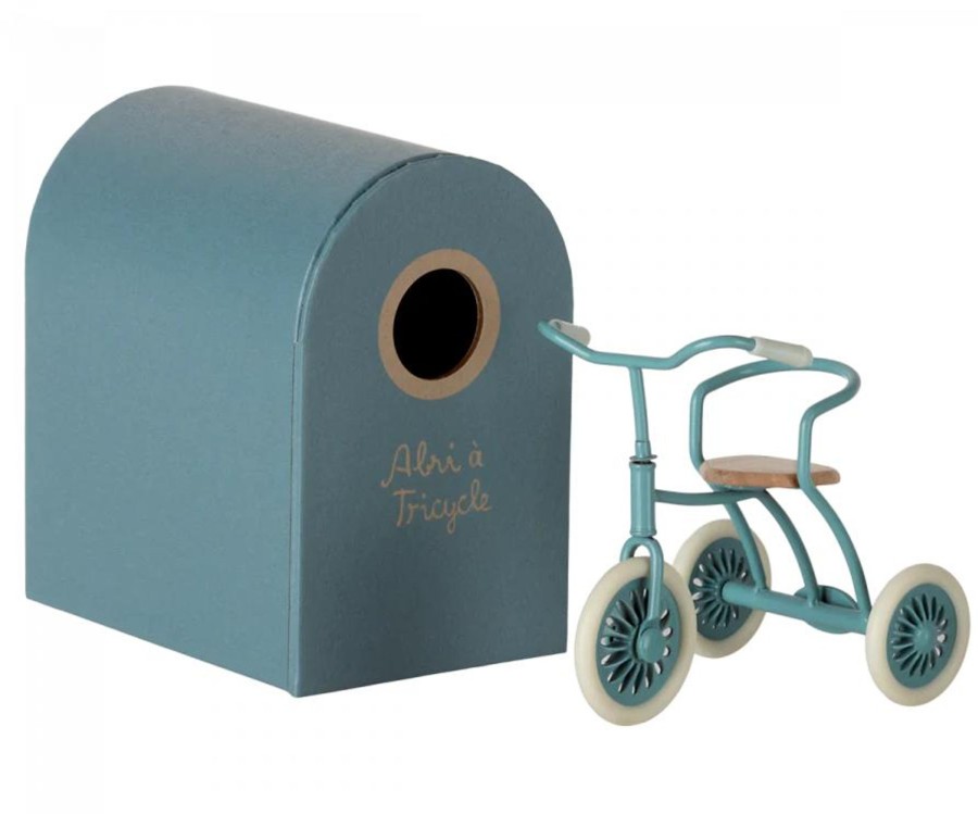 Play Maileg | Maileg Tricycle - Petrol Blue | Mellow