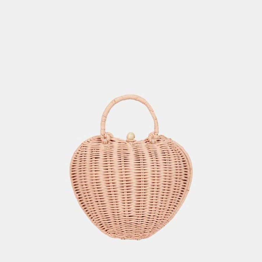 Wear Olli Ella | Olli Ella Rattan Luvya Bag - Rose | Mellow