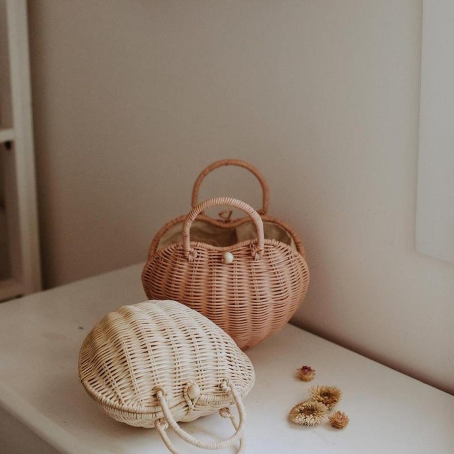 Wear Olli Ella | Olli Ella Rattan Luvya Bag - Rose | Mellow