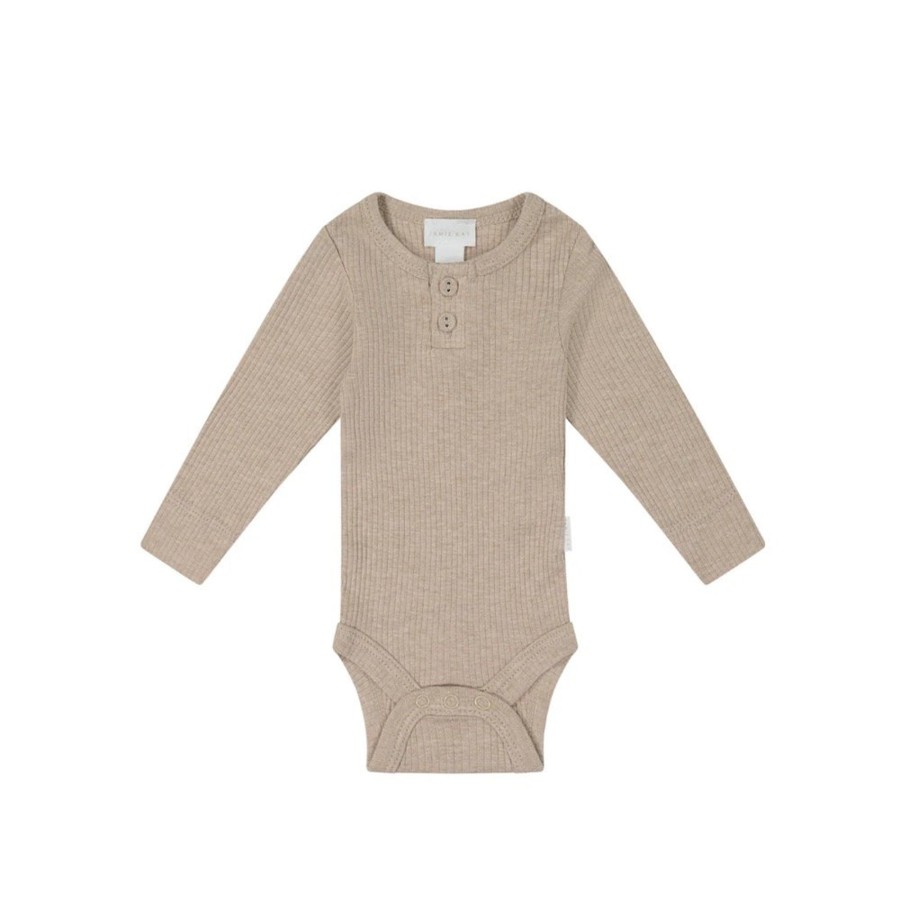 Wear Jamie Kay | Jamie Kay Organic Cotton Modal Long Sleeve Bodysuit - Bunny Marle | Mellow