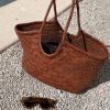 Wear Dragon Diffusion | Dragon Diffusion Nantucket Woven Leather Basket Bag, Large/Tan | Mellow