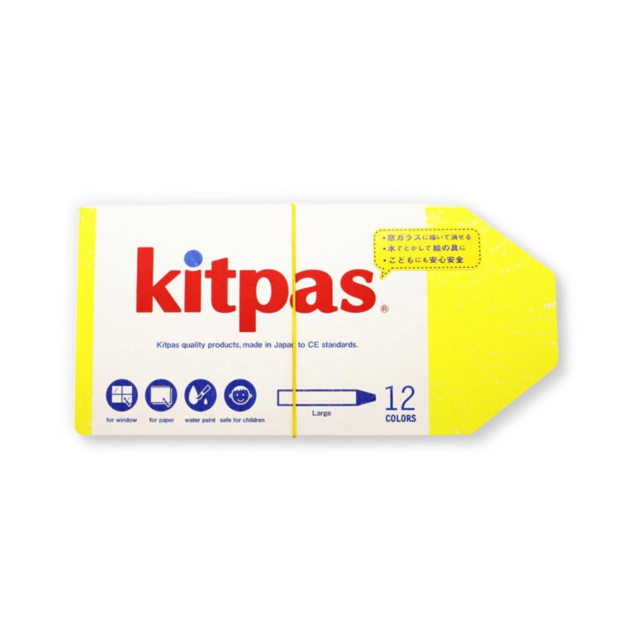 Play Kitpas | Kitpas Jumbo Art Stick Crayons - 12 Colours | Mellow