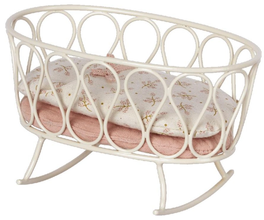 Play Maileg | Maileg Cradle W. Sleeping Bag - Rose | Mellow