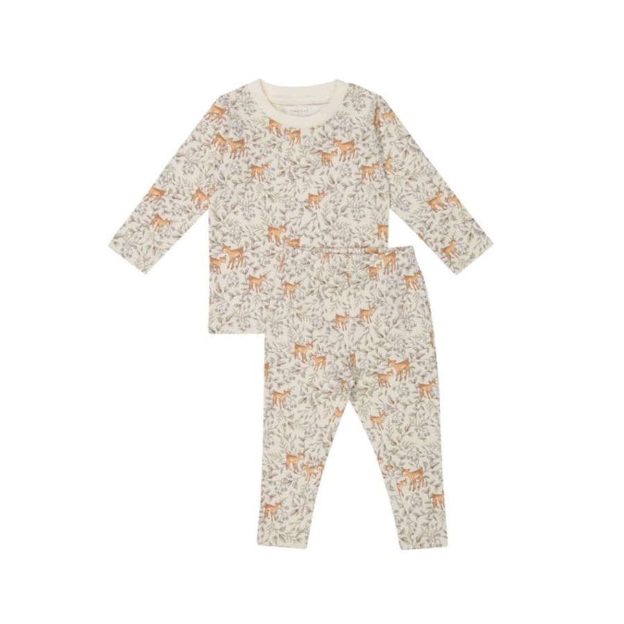 Wear Jamie Kay | Jamie Kay Organic Cotton Long Pj - Deer Berries Egret | Mellow