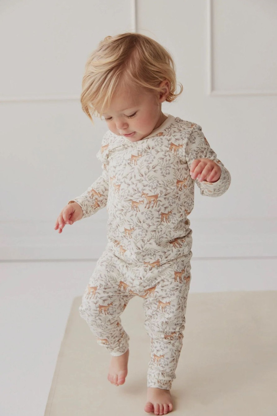 Wear Jamie Kay | Jamie Kay Organic Cotton Long Pj - Deer Berries Egret | Mellow