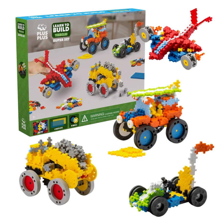 Play Plus-Plus | Plus-Plus Learn To Build Go! Vehicles Super Set | Mellow