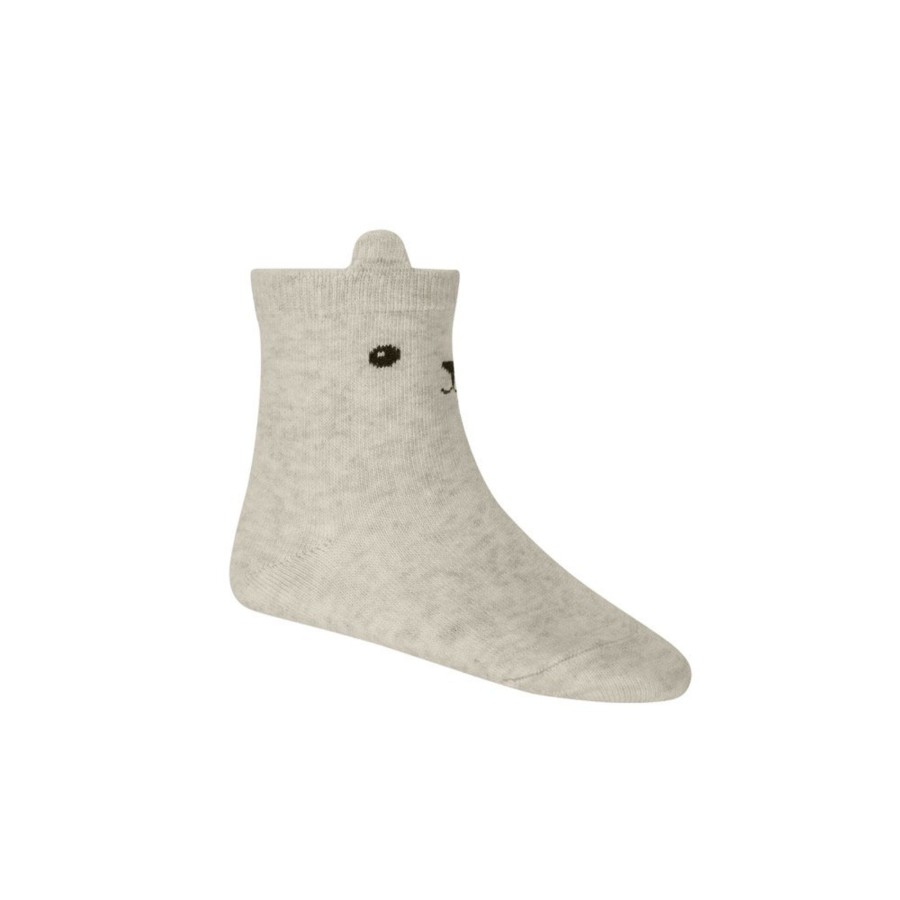 Wear Jamie Kay | Jamie Kay George Bear Ankle Sock - Oatmeal Marle | Mellow