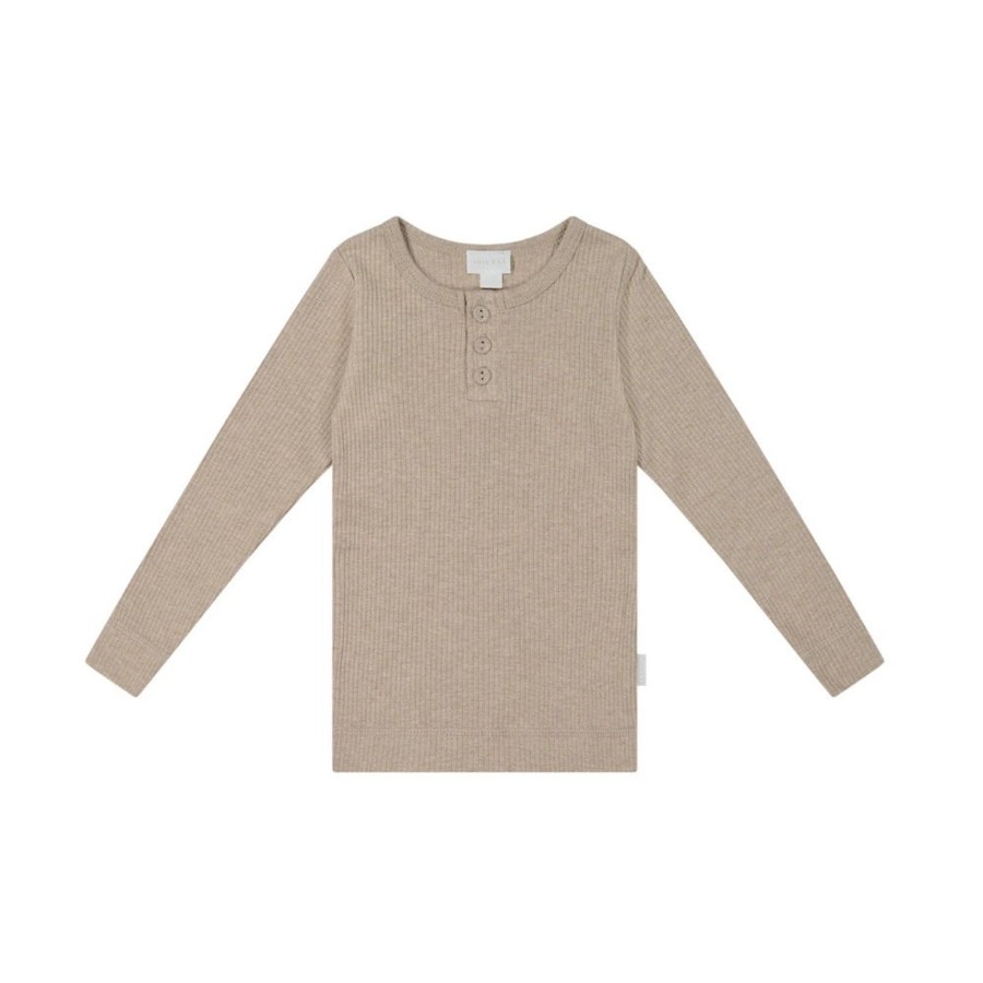 Wear Jamie Kay | Jamie Kay Organic Cotton Modal Long Sleeve Henley - Bunny Marle | Mellow