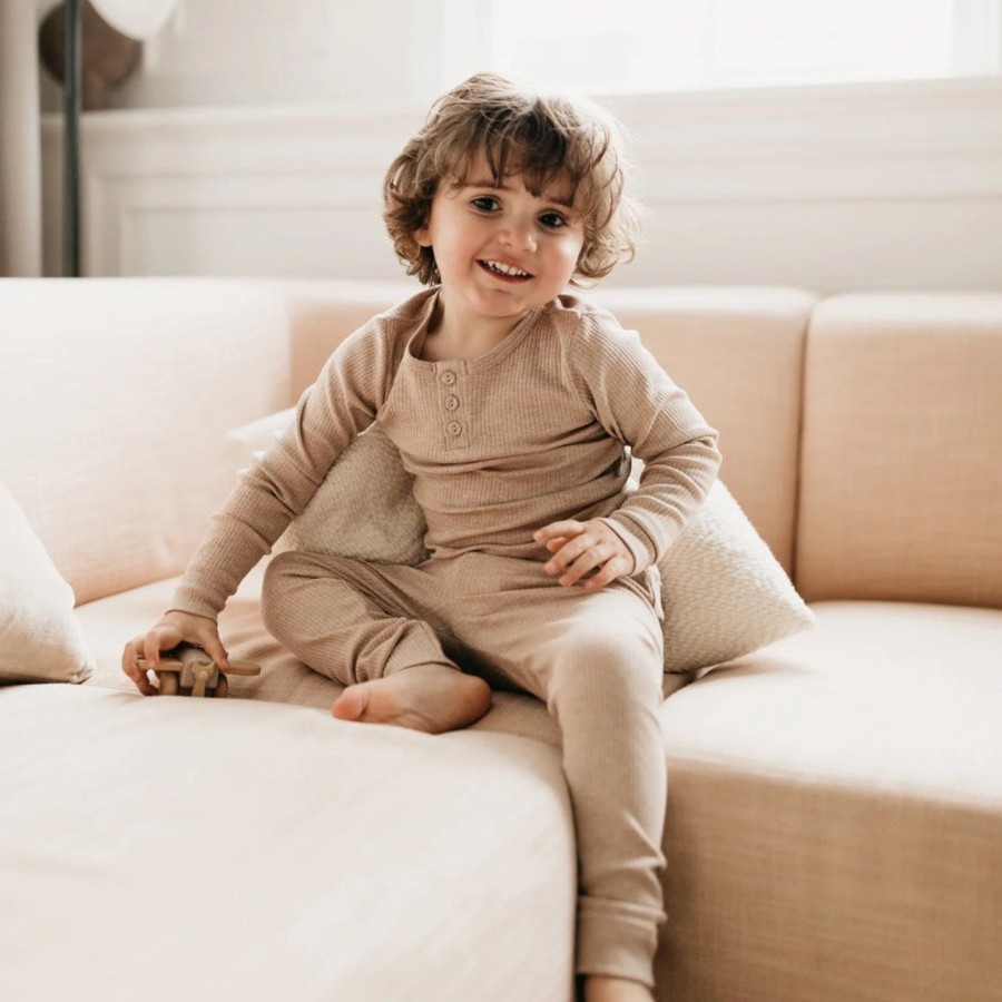 Wear Jamie Kay | Jamie Kay Organic Cotton Modal Long Sleeve Henley - Bunny Marle | Mellow