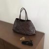 Wear Dragon Diffusion | Dragon Diffusion Croce Woven Leather Basket Bag, Large/Dark Brown | Mellow