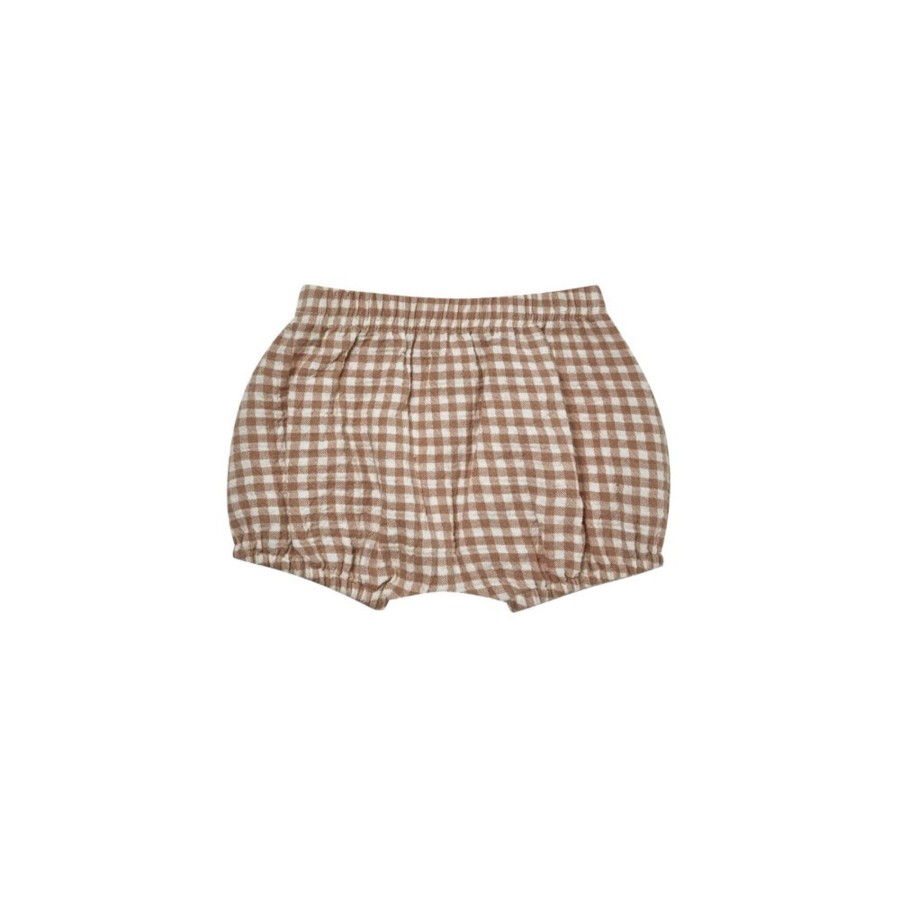 Wear Quincy Mae | Quincy Mae Woven Bloomer - Cocoa Gingham | Mellow