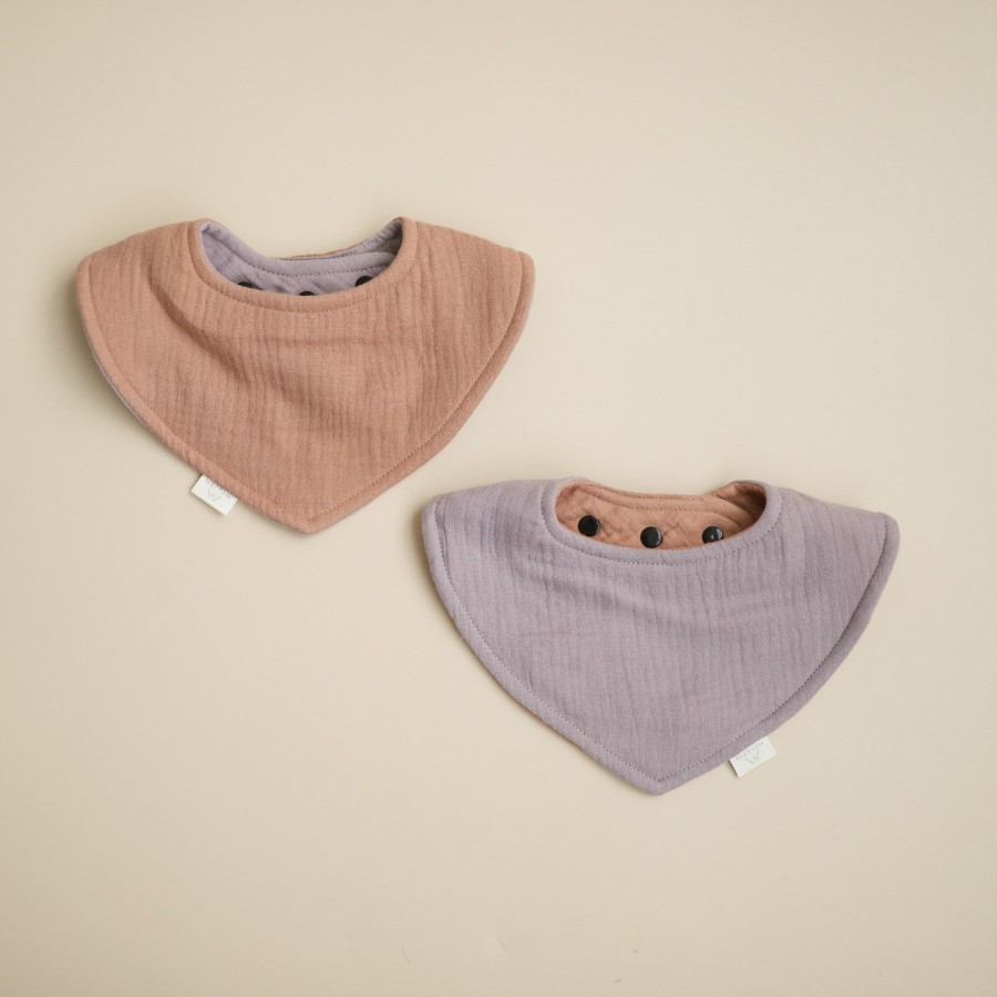 Gift Mellow | Mellow Reversible Dribble Bib - Sweet Pea / Toffee | Mellow